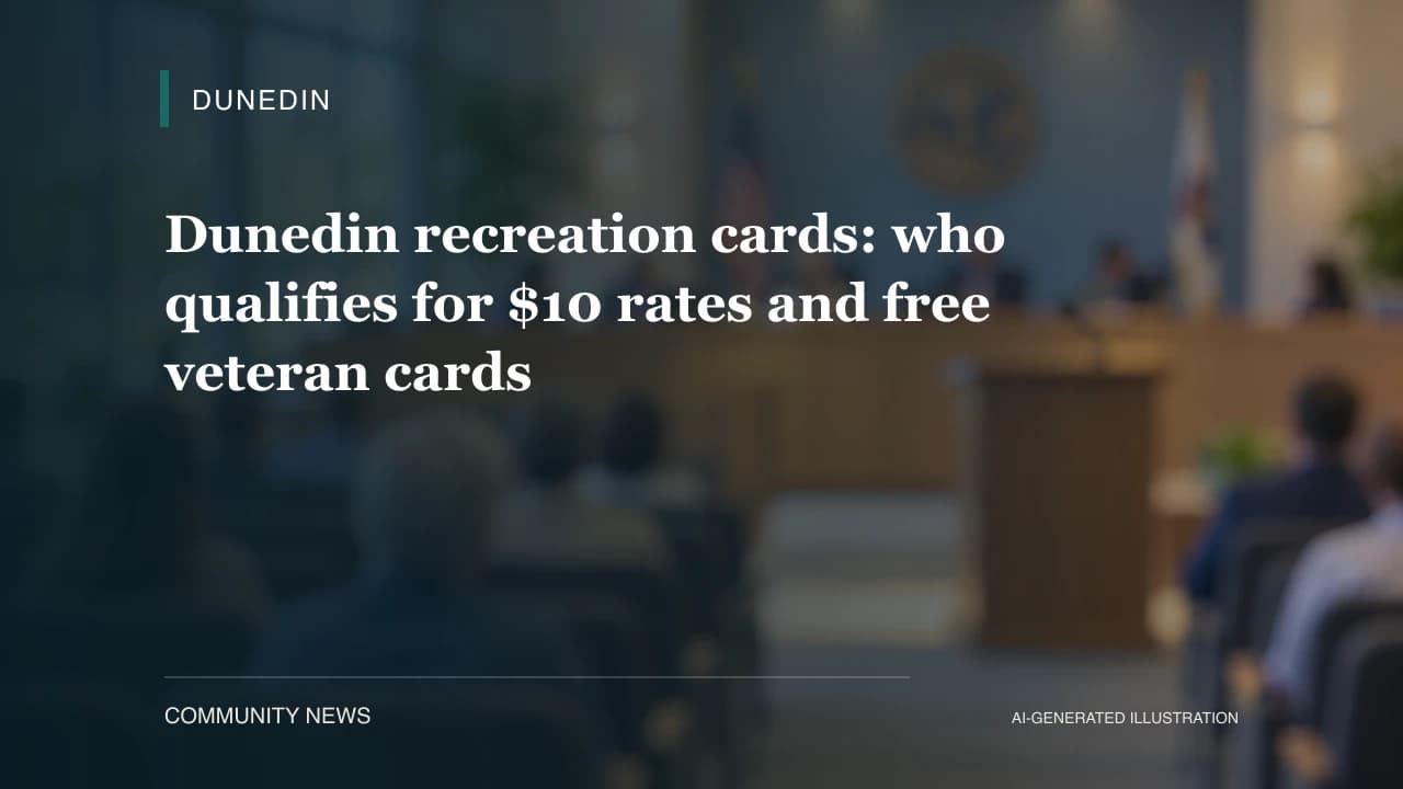 Dunedin recreation cards: who qualifies for $10 rates and free veteran cards