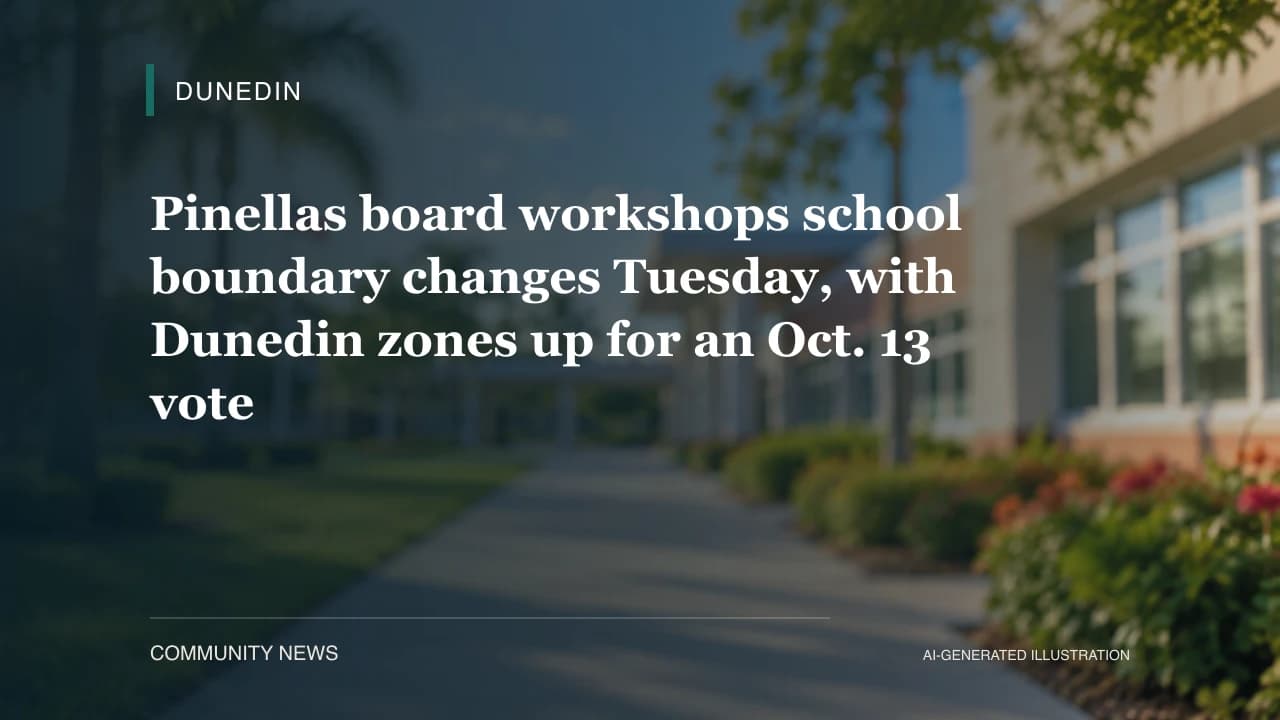 Pinellas board workshops school boundary changes Tuesday, with Dunedin zones up for an Oct. 13 vote